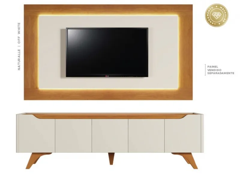 Estante Home Para Tv Até 65 Polegadas Com LAD Atenas Larg 2.20mm